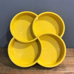 Yellow Dansk Plastic Swirl Plate