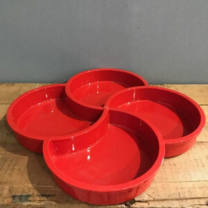 Dansk Red Plastic Swirl Plate