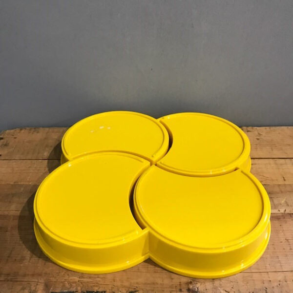 Dansk Yellow Plastic Swirl Plate