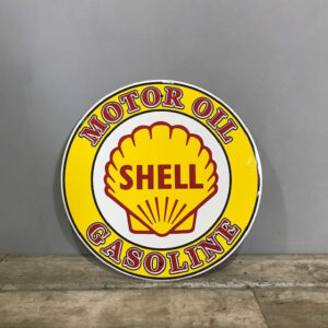 Vintage Style Round Metal Shell Sign