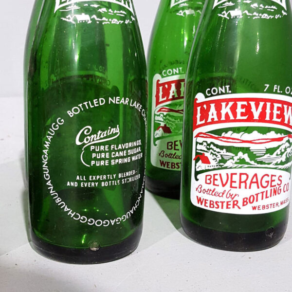 Green Glass Soda Bottles