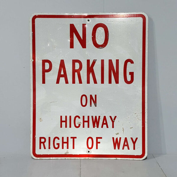 No Parking On Highway Sign