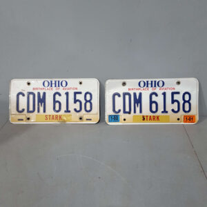 Pair of Ohio Licence Plates