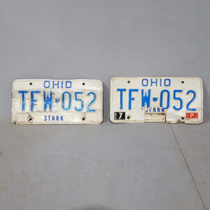 Pair of Ohio Licence Plates