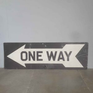 Original American One Way Arrow Street Sign