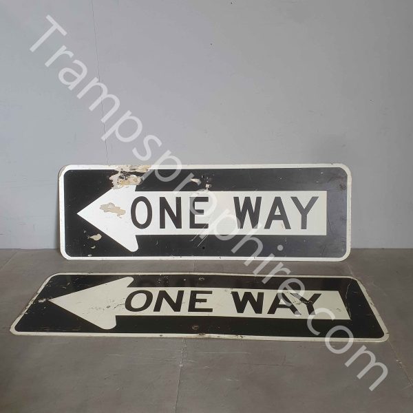 American One Way Arrow Road Sign