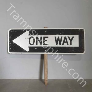 American One Way Arrow Road Sign