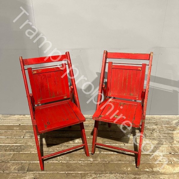 Red Folding Chairs