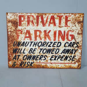 Vintage Private Parking Sign