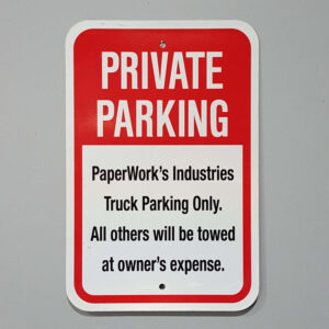 American Private Parking Sign