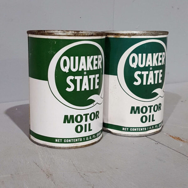 Quaker State Motor Oil Cans x2