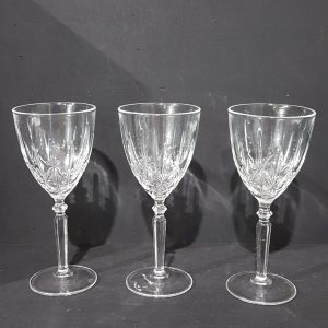 Set of Cut Crystal Wine Glasses