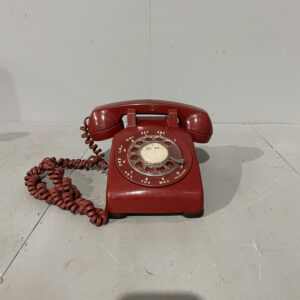 Red Rotary Dial Phone