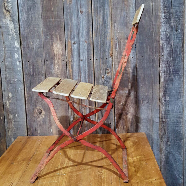 Vintage Red Folding Bistro Chair