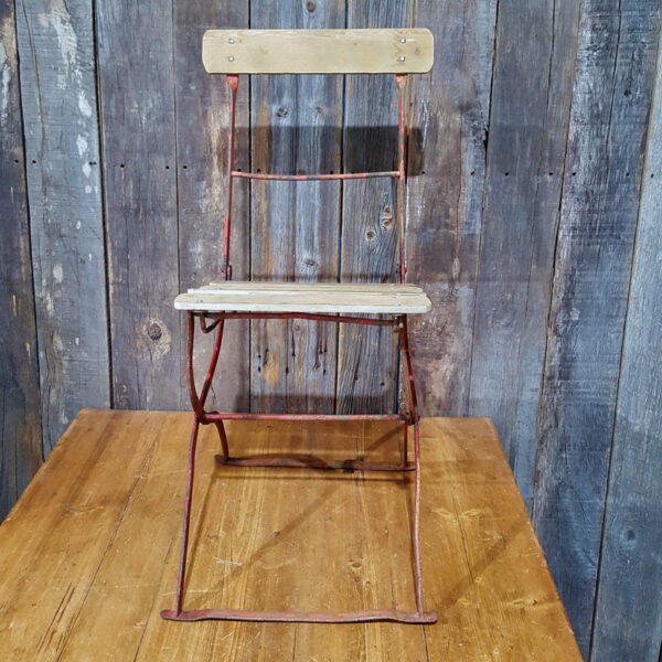 Vintage Red Folding Bistro Chair