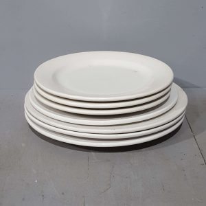 Set of White Diner Plates