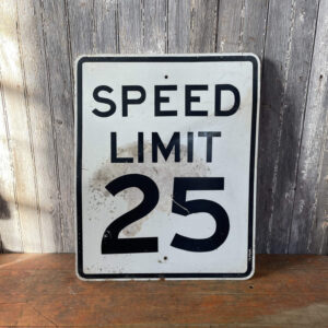 American Speed Limit 25 Road Sign