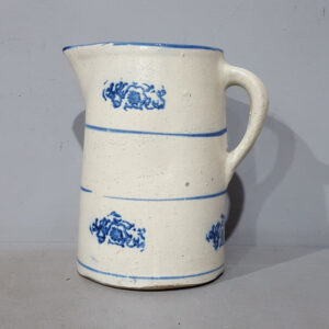 Stoneware Vintage Jug with Blue Print