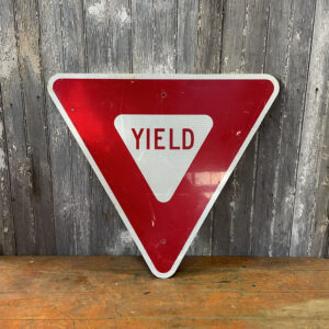 Triangle Yield Road Sign