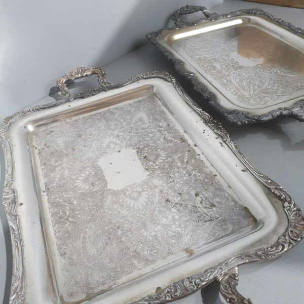 Vintage Silver Serving Trays