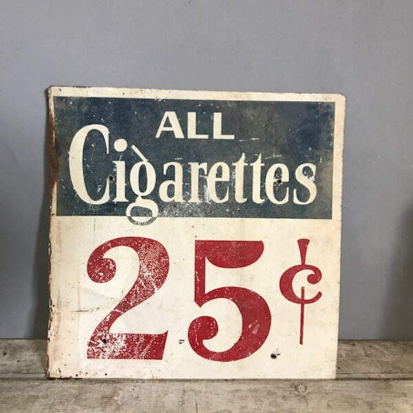 Vintage Advertising Cigarettes Sign