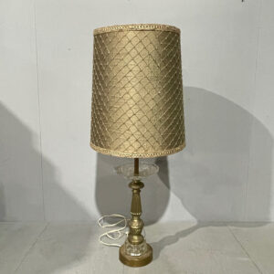 Vintage Gilded Crystal Table Lamp