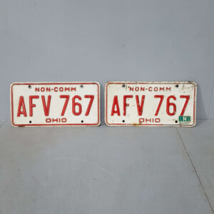 Pair of Vintage Ohio Licence Plates