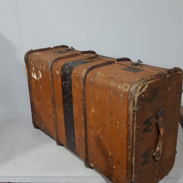 Vintage Steamer Trunk Banded Case
