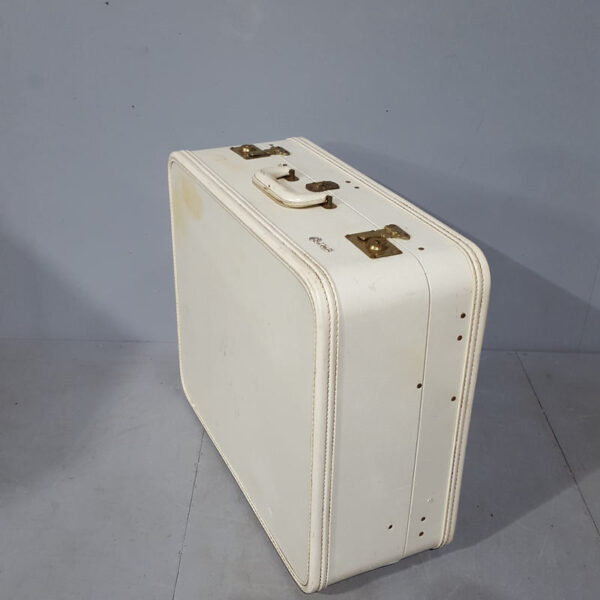 Vintage White Suitcase
