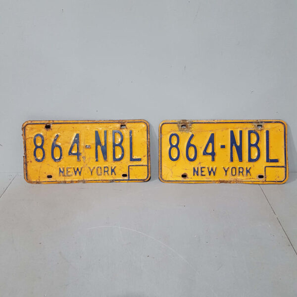 Pair of Vintage New York Licence Plates
