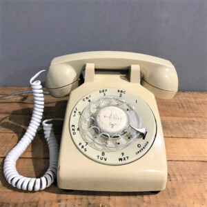 White Rotary Dial Telephone