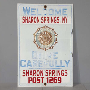 Original American Welcome Sharon Springs NY Sign