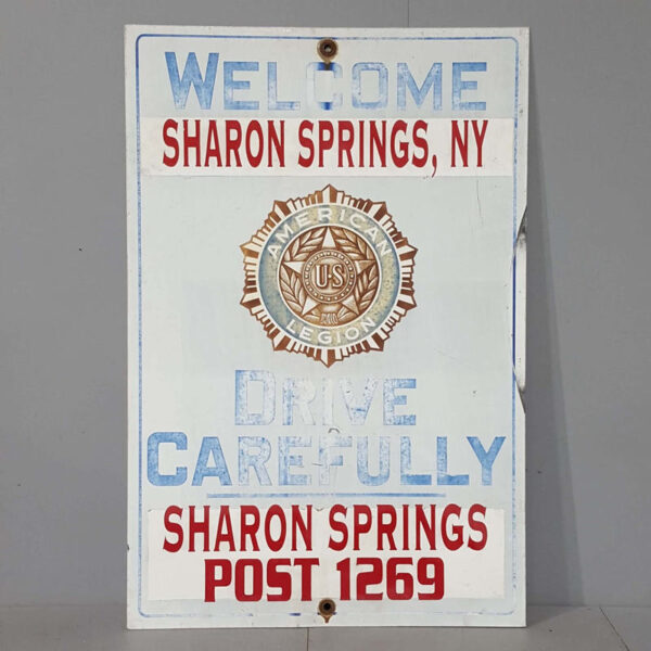 Original American Welcome Sharon Springs NY Sign