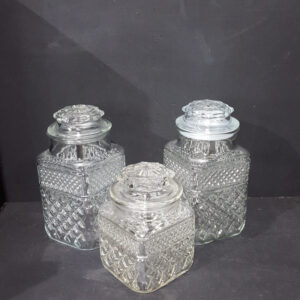 Set of Decorative Glass Jars