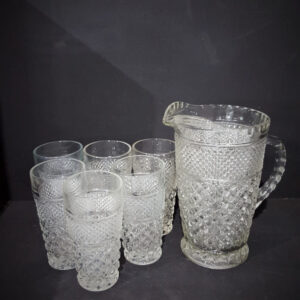 Glass Pitcher and Glasses Set
