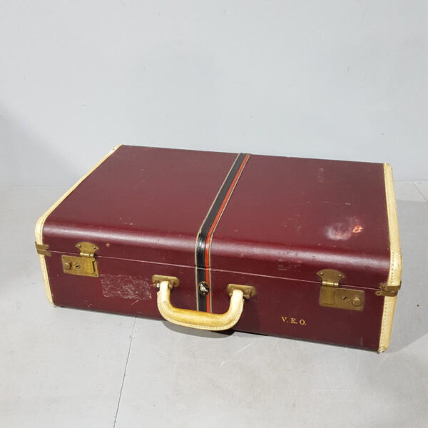 Vintage Burgundy Suitcase
