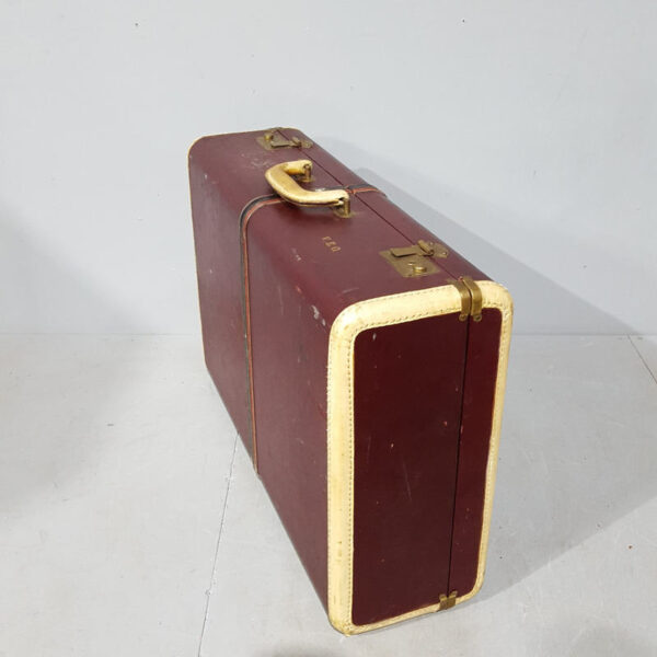 Vintage Burgundy Suitcase