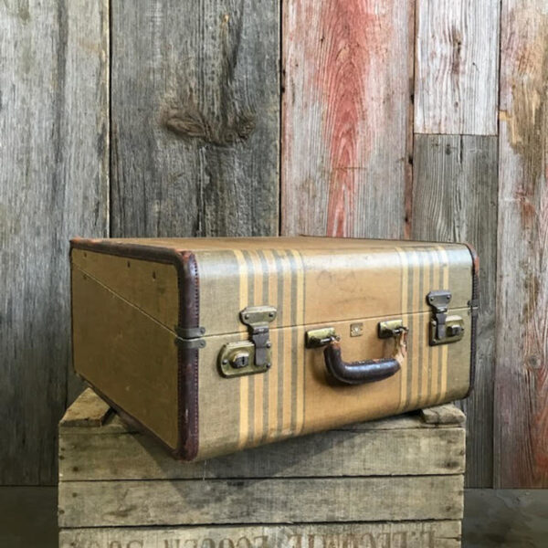 Winship Vintage American Striped Suitcase