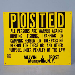 Hunting Prohibited Sign
