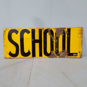 Yellow School Road Sign