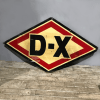 Diamond Shaped D X Gasoline Enamel Sign