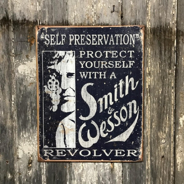 Vintage Style Smith Wesson Metal Sign