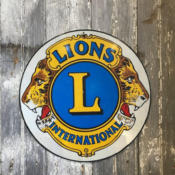 Vintage Lions International Metal Sign