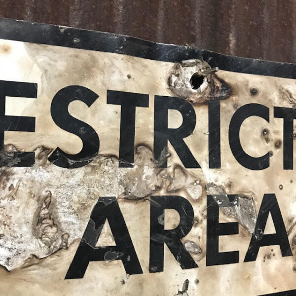 Vintage Metal No Trespassing Sign