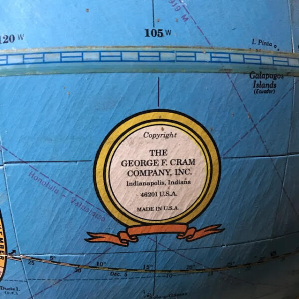 Vintage 1960's Double Axis Globe