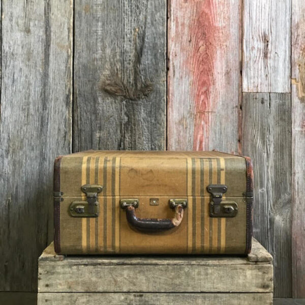 Winship Vintage American Striped Suitcase