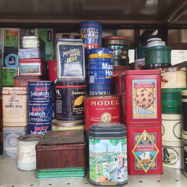 Medium Vintage Advertising Tin Cans