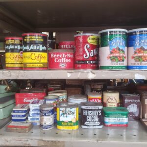 Small Vintage Advertising Tin Cans