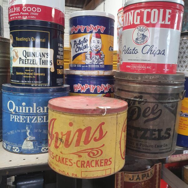 Large Vintage Advertising Food Tin Cans