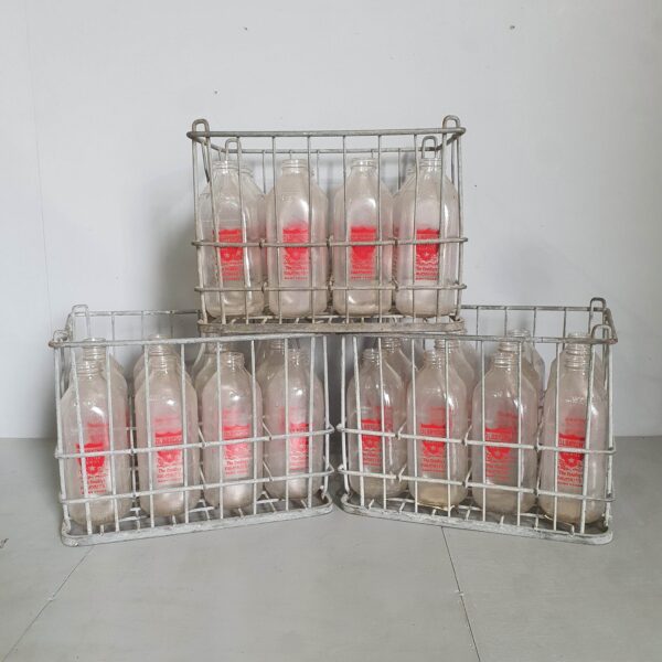 Milk Bottles With Wire Crates